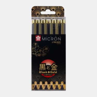 PIGMA MICRON BLACK&GOLD SET 6 