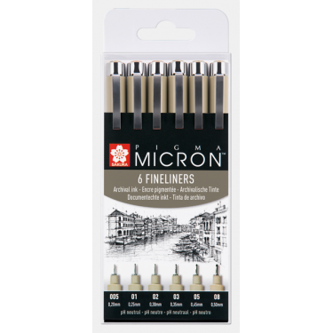 PIGMA MICRON BLACK SET 6
