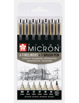 PIGMA MICRON BLACK SET 6+1