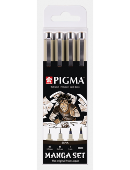 PIGMA MANGA SEPIA SET 4